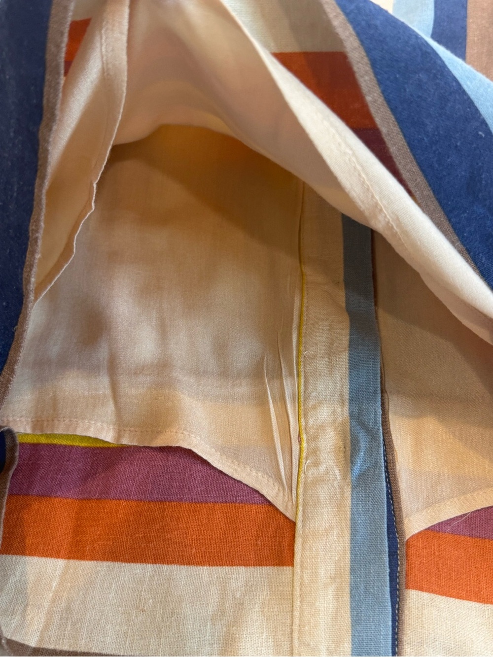 Gilli women’s multicolor linen blend button front striped skirt size small - Picture 4 of 5